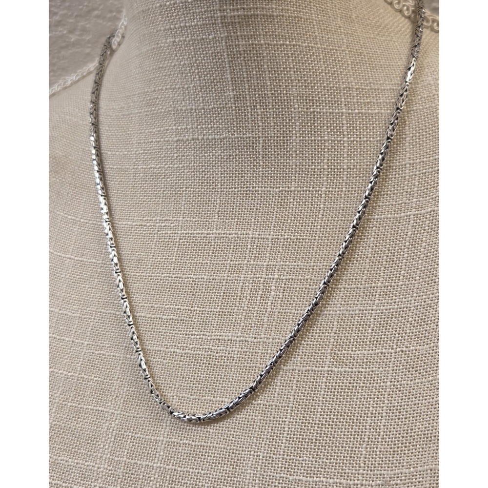 Rare Retired Sarda Sterling Silver Ornate Byzantine Adjustable Necklace 20-24"